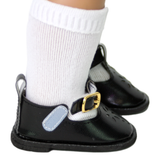 Black Mary Janes w/Flower Cutout