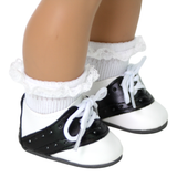 Black and White Saddle Oxford Shoes