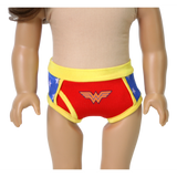 Two-Piece Girl Doll Red Underwear Set