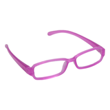 Fuchsia Rectangle Plastic Frame Glasses
