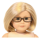 Black Rectangle Plastic Frame Glasses