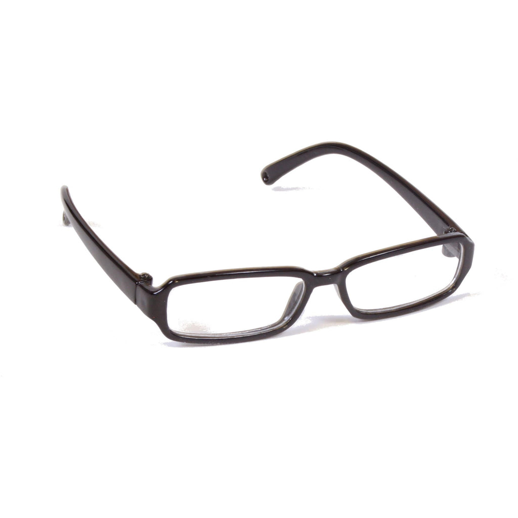 Black Rectangle Plastic Frame Glasses