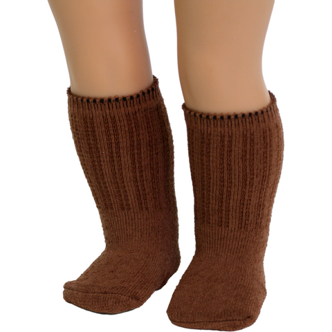 18" Doll Brown color Socks