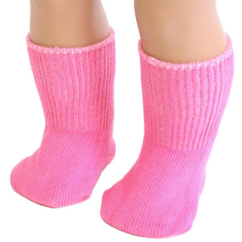 18" Doll Hot Pink color Socks
