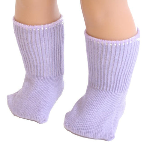 18" Doll Lavender color Socks