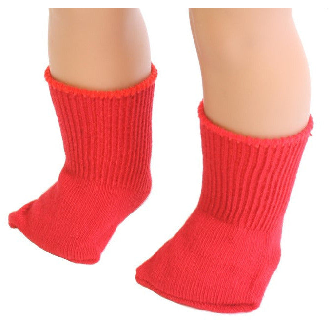 18" Doll Red color Socks