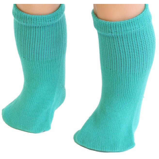 18" Doll Teal Green color Socks