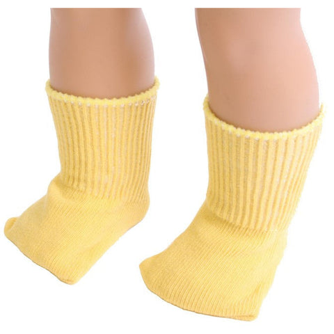 18" Doll Yellow color Socks