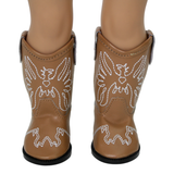 Tan Cowgirl Boots with Eagle