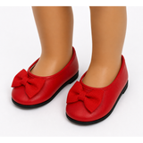 18-inch doll Red shoes with bow