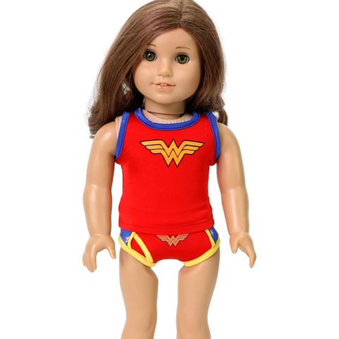 Two-Piece Wonder Woman-Style Underwear Set