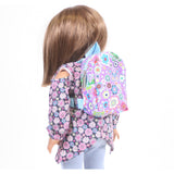 Backpack Purple with Flowers and Butterflies