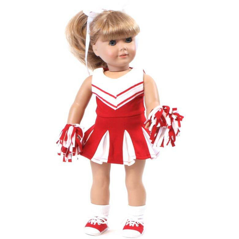 Red Cheerleader Outfit for 18" doll