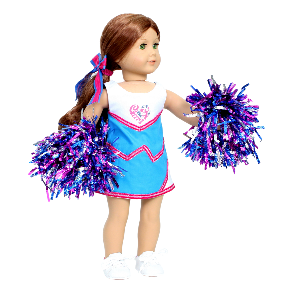 Blue and Pink Cheerleader Outfit