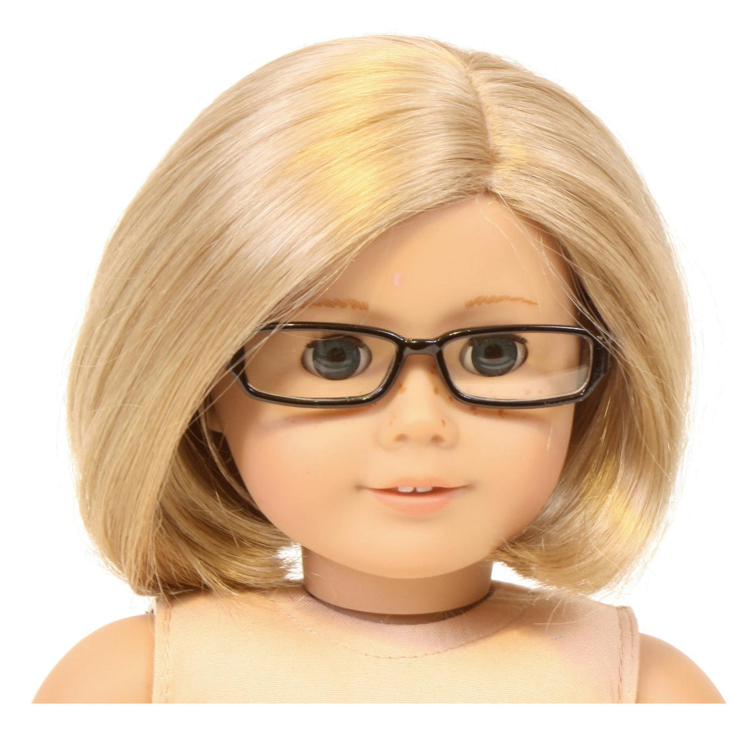 Black Rectangle Plastic Frame Glasses