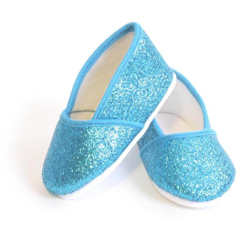 Turquoise Glitter Slip-on Shoe
