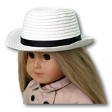Straw Hat White with Black band