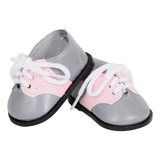 Pink and Gray Saddle Shoes