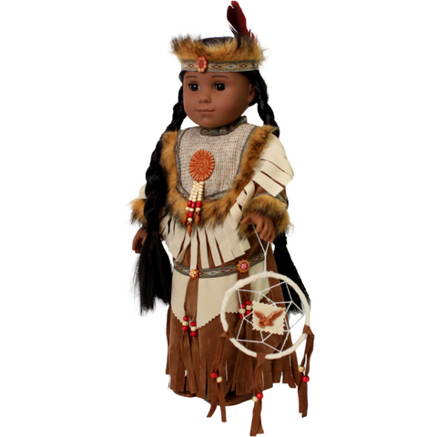 Brown Kaya Indian Outfit w/ Dream Catcher