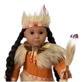 Brown Kaya Indian Outfit w/ Feather Staff