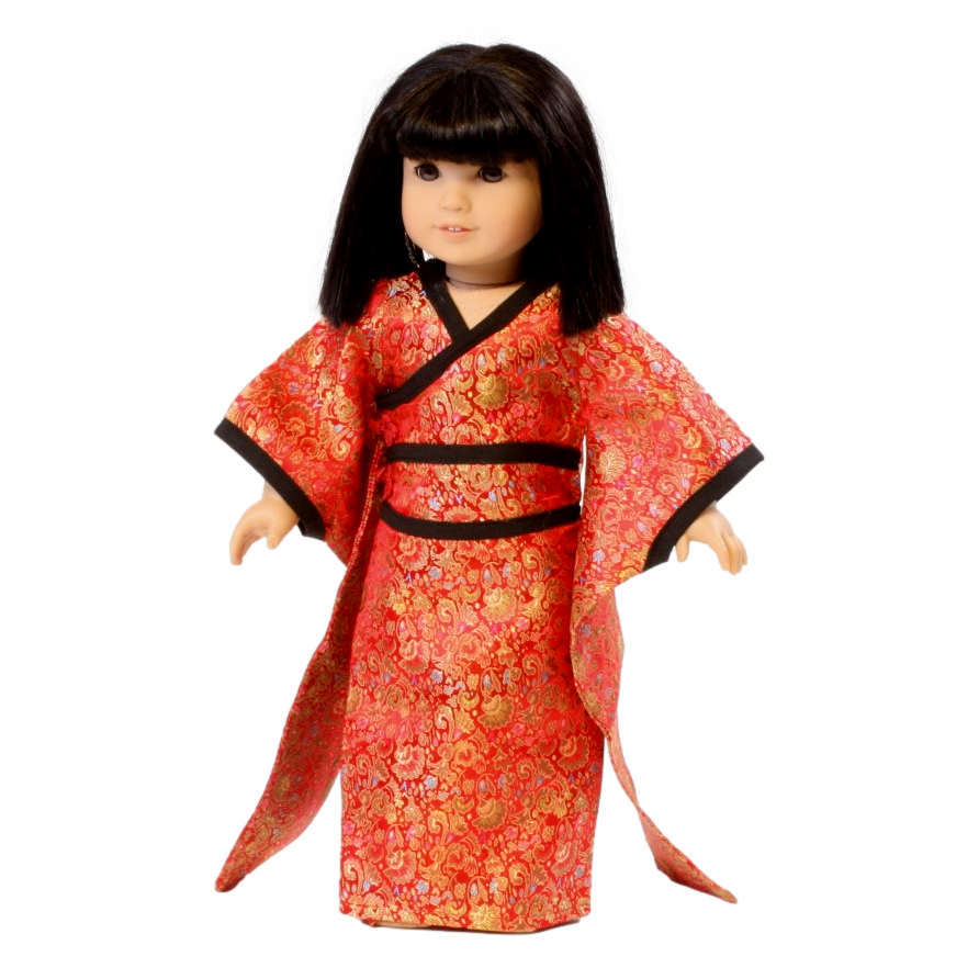 Red Asian Japanese Kimono
