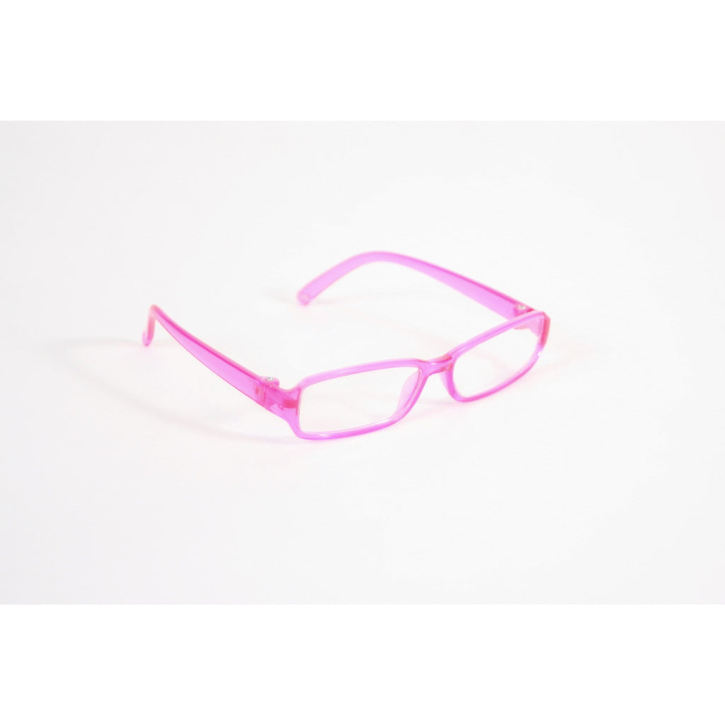 Pink Rectangle Plastic Frame Glasses