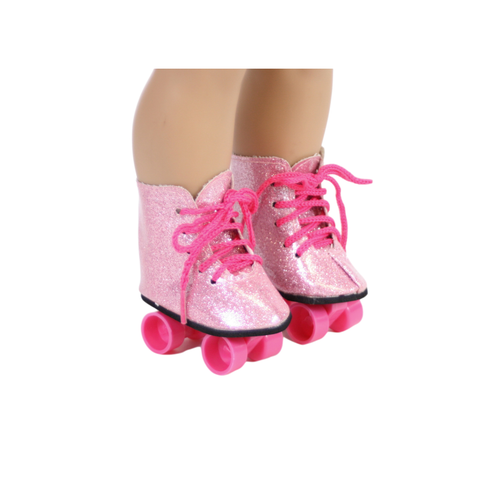 Roller Skates Pink Glitter