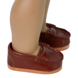 Brown Slip-on Penny Loafers Shoes