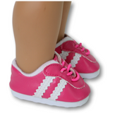 Hot Pink Sporty no-tie Leather Sneakers