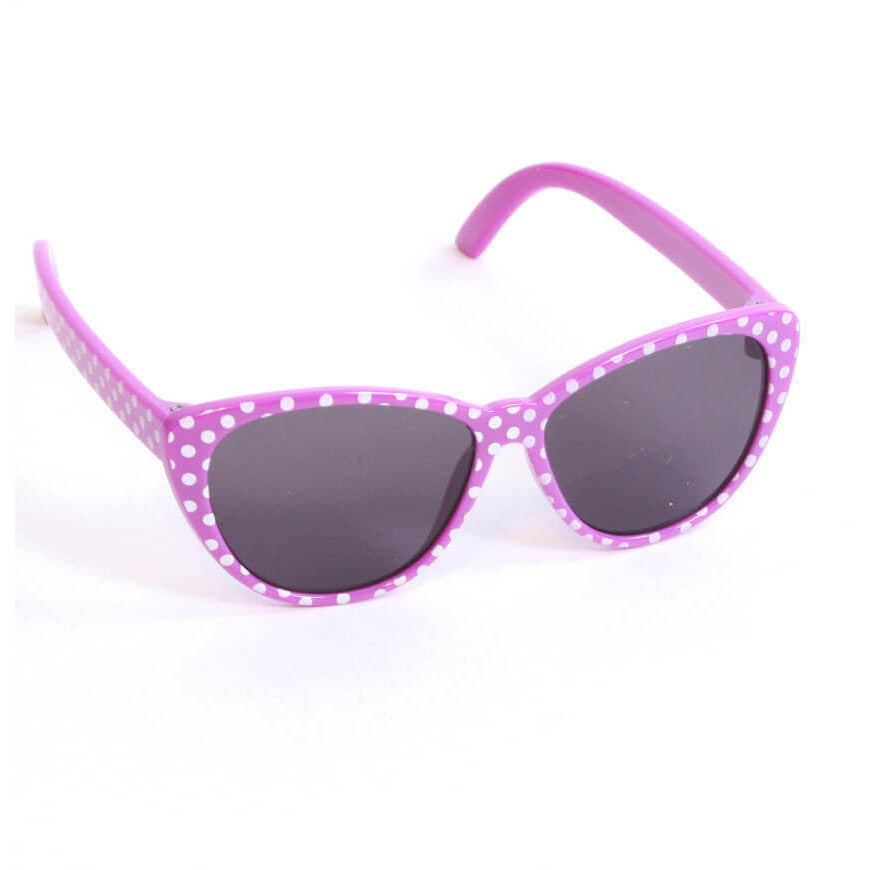 Purple w/ White Polka-Dot Sunglasses