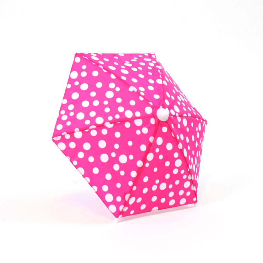 Hot Pink w/ White Polka-Dot Umbrella