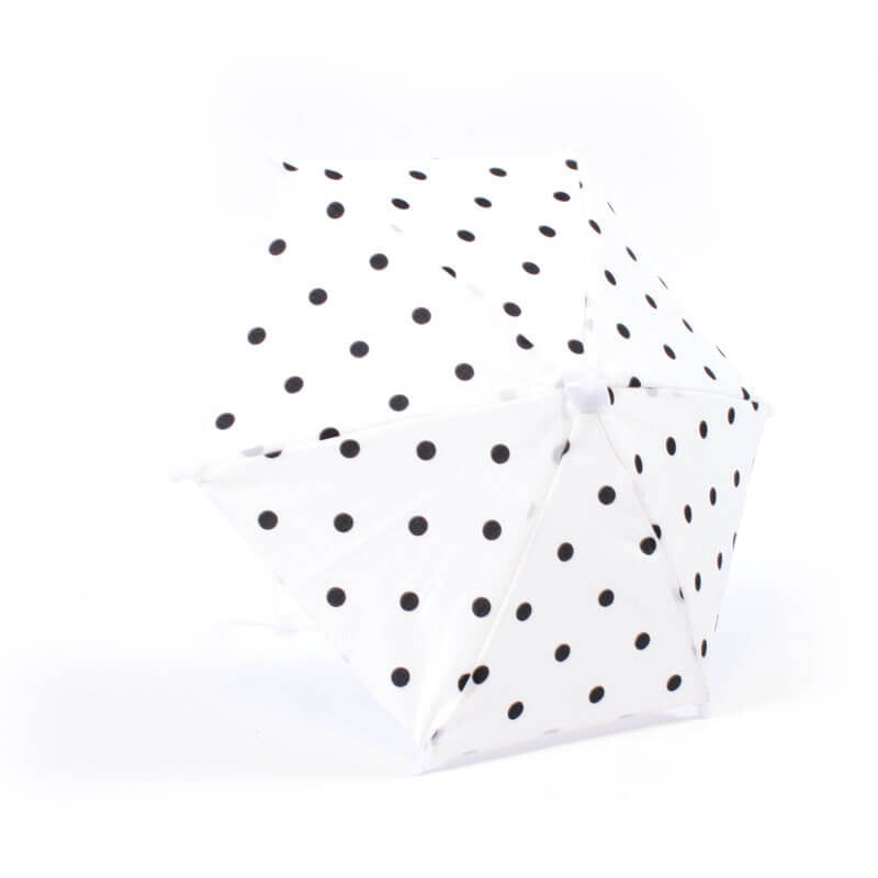 White w/ Black Polka-Dot Umbrella